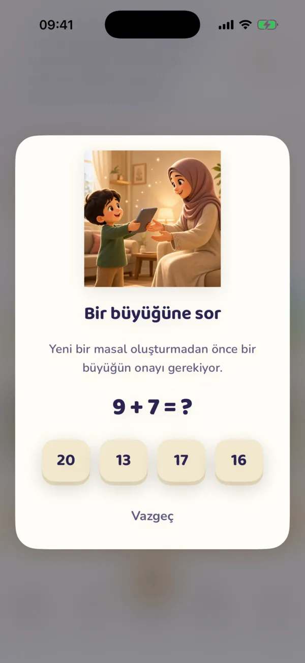 Ebeveyn kapısı: bir büyüğüne sor ekranı